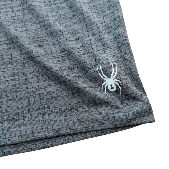 Spyder Active Men's Stretch Crew Neck Short Sleeve T-Shirt Charcoal Gray Small - Picture 6 of 8